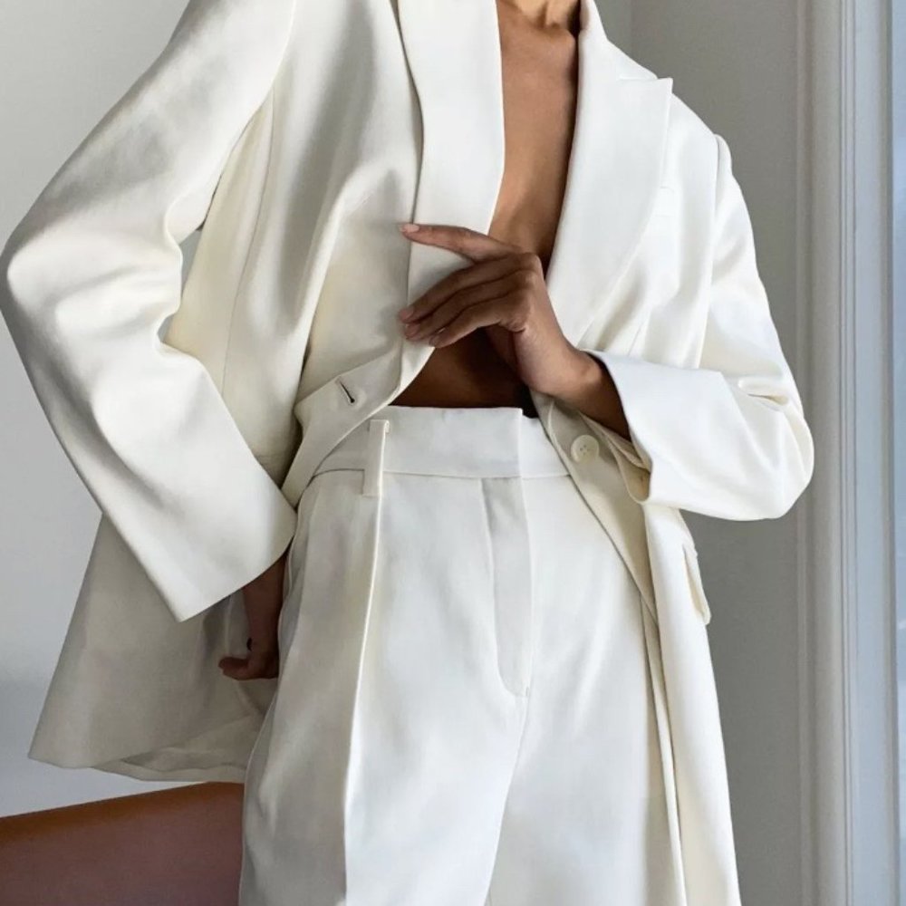 Oversized 1-01 Babaton Lined Cream Blazer (Please read description)